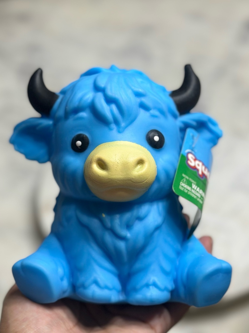 New BLUE Squeeezy Highland Cow